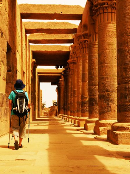 Tourists in the Egyptian Fiesta Temple